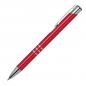 Preview: 50 Kugelschreiber aus Metall / vollfarbig lackiert / Farbe: rot (matt)