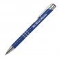 Preview: 50 Kugelschreiber aus Metall mit Namensgravur - lackiert - blau (matt)