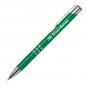 Preview: 50 Kugelschreiber aus Metall mit Namensgravur - lackiert - grün (matt)