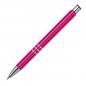 Preview: 50 Kugelschreiber aus Metall mit Namensgravur - lackiert - pink (matt)