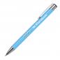 Preview: 50 Kugelschreiber mit Namensgravur aus Metall - lackiert - hellblau (matt)