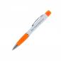 Preview: 5x Kugelschreiber mit Gravur / mit dreifarbigen Textmarker / Farbe: weiß-orange