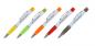 Preview: 5x Kugelschreiber mit Namensgravur/ mit dreifarbigen Textmarker / 5 Farben