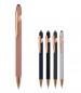 Preview: 5x Touchpen Kugelschreiber "Roségold" / aus Metall / Soft-Touch / 5 Farben