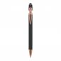 Preview: 5x Touchpen Kugelschreiber "Roségold" / aus Metall / Soft-Touch / Farbe: grau