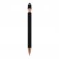 Preview: 5x Touchpen Kugelschreiber "Roségold" / aus Metall / Soft-Touch / Farbe: schwarz