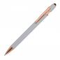 Preview: 5x Touchpen Kugelschreiber "Roségold" / aus Metall / Soft-Touch / Farbe: silber