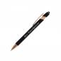 Preview: 5x Touchpen Kugelschreiber "Roségold" mit Gravur / aus Metall / Farbe: schwarz