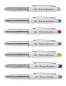 Preview: 7x LED Touchpen Kugelschreiber mit Gravur / 7 verschiedene Stylusfarben