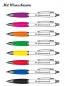 Preview: 8 Kugelschreiber mit Namensgravur - aus Kunststoff - 8 verschiedene Farben