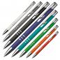 Preview: 8 schlanke Kugelschreiber / aus Metall / 8 verschiedene Farben