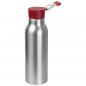 Preview: Alu Trinkflasche / Füllvermögen von 600 ml / mit roten Silikondeckel