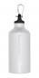 Preview: Aluminium Trinkflasche mit Gravur / mit Karabinerhaken / 500ml / Farbe: weiß