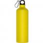 Preview: Aluminium Trinkflasche mit Gravur / mit Karabinerhaken / 800ml / Farbe gelb