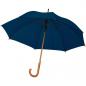 Preview: Automatik-Regenschirm mit Holzgriff / Farbe: dunkelblau