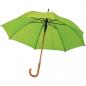 Preview: Automatik-Regenschirm mit Holzgriff / Farbe: hellgrün