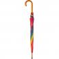 Preview: Automatik-Regenschirm mit Holzgriff / Farbe: multicolor