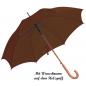 Preview: Automatik-Regenschirm mit Namensgravur - Farbe: braun