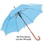 Preview: Automatik-Regenschirm mit Namensgravur - Farbe: hellblau