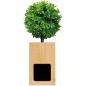 Preview: Bambus Tischuhr "Green Feeling" mit Gravur / mit Baum auf Kunstrasen
