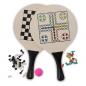Preview: Beachball Set mit aufgedrucktem Ludo und Schachspiel