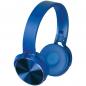 Preview: Bluetooth Kopfhörer mit Metallplatten auf den Ohrmuscheln / Farbe: blau