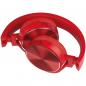 Preview: Bluetooth Kopfhörer mit Metallplatten auf den Ohrmuscheln / Farbe: rot
