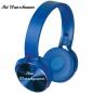 Preview: Bluetooth Kopfhörer mit Namensgravur - Farbe: blau