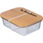 Preview: Brotdose mit Namensgravur - Brotzeitbox aus Borosilikatglas mit Bambusdeckel