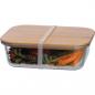 Preview: Brotdose mit Namensgravur - Brotzeitbox aus Borosilikatglas mit Bambusdeckel