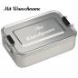 Preview: Brotzeitdose mit Namensgravur - aus Aluminium - Lunchbox - Brotdose