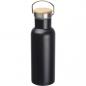 Preview: Doppelwandige Trinkflasche mit Gravur / aus Edelstahl / 500ml / Farbe: schwarz