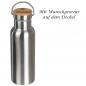 Preview: Doppelwandige Trinkflasche mit Gravur / aus Edelstahl / 500ml