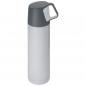 Preview: Edelstahl Isolierkanne mit Namensgravur - Thermosflasche - Farbe: weiß