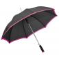 Preview: Eleganter Automatik-Regenschirm / mit Softgriff / Farbe: schwarz-pink