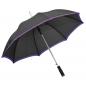 Preview: Eleganter Automatik-Regenschirm / mit Softgriff / Farbe: schwarz-violett