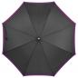 Preview: Eleganter Automatik-Regenschirm / mit Softgriff / Farbe: schwarz-violett