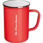 Preview: Emaille Tasse mit Namensgravur - Füllvermögen: 550ml - Farbe: rot