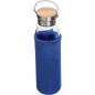 Preview: Flasche aus Glas mit Neoprenüberzug / 600ml / Neoprenfarbe: blau