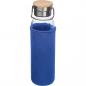 Preview: Flasche aus Glas mit Neoprenüberzug / 600ml / Neoprenfarbe: blau