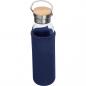 Preview: Flasche aus Glas mit Neoprenüberzug / 600ml / Neoprenfarbe: dunkelblau