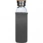 Preview: Flasche aus Glas mit Neoprenüberzug / 600ml / Neoprenfarbe: grau