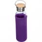 Preview: Flasche aus Glas mit Neoprenüberzug / 600ml / Neoprenfarbe: lila