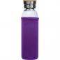 Preview: Flasche aus Glas mit Neoprenüberzug / 600ml / Neoprenfarbe: lila