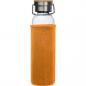 Preview: Flasche aus Glas mit Neoprenüberzug / 600ml / Neoprenfarbe: orange