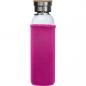 Preview: Flasche aus Glas mit Neoprenüberzug / 600ml / Neoprenfarbe: pink