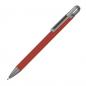Preview: Gummierter Soft Touch Gel Kugelschreiber aus Metall / Farbe: bordeaux