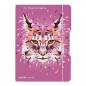 Preview: Herlitz Notizheft mit Gravur / A5 / flexibel / 40 Bl. / punktiert / "Luchs"