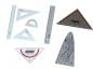 Preview: Herlitz Zeichengarnitur 8tlg / Geo-Dreiecke, Lineale, Parabel und Winkelmesser