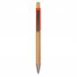 Preview: Holz-Kugelschreiber mit Namensgravur - Farbe: natur-orange
